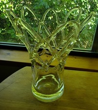 Vintage Italian Woven Lattice Glass 10 1/2