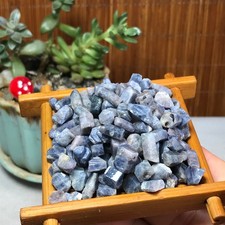 40Pcs Natural Blue Corundum Ruby Crystal Rough original Mineral Specimens A7357 picture
