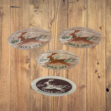 Lot Of 4    Vintage Leo R. Smith Folk Art Promo Pinback button picture