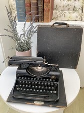 Olympia Simplex manual portable Typewriter with case Model Vintage antique 1930s picture