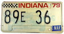 Vintage Indiana 1979 Auto License Plate Wayne County Garage Wall Decor Collector picture