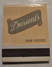 Durant’s Restaurant Phoenix Arizona Rare Vtg Unused Matchbook D19 picture