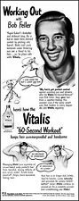 1948 Bob Feller Cleveland Indians Vitalis Hair Tonic vintage art print ad adl10 picture