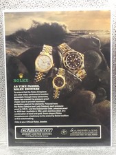 VTG Rolex Watches Datejust & Submariner Date 1989 Print Advertising Full Page Ad picture