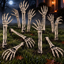 Halloween Skeleton Arms and Hands, 10-Piece Outdoor Yard Decorations Set picture