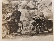 RPPC 2 Motorcycles Near Victorville California 1914 Postcard picture