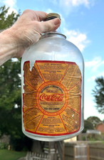 RARE ORIGINAL 1930's COCA COLA SYRUP JUG & LABEL & CAP # 2 picture