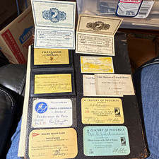 1933-34 Chicago A Century of Progress Fair Passes & Membership Cards Lot Lehmann picture