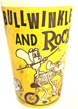 Bullwinkle & Rocky Westfield Heat Proof Milk Glass Drinking Glass picture