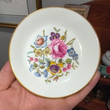 35. Vintage Royal Worcester Floral Porcelain Plate about 3.5