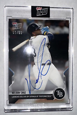 NELSON CRUZ SIGNED LAUNCHES SOLO HR OFF TROP CATWALK TOPPS NOW AUTO CARD #925A picture