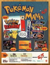 2000 Pokemon Mania EB Games N64 GBC Print Ad/Poster Authentic Retro Promo Art picture