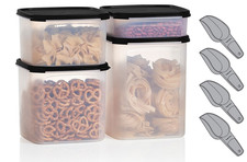 Tupperware Modular Mates Square 12-PIECE Set #1-#4 FREE SCOOPS COLOR CHOICE NEW picture