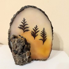 VTG 1970s Glowing Wax Landscape Candle Art Studio Large 8.5” Decor 3D Scenic picture