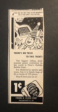 1950’s Fleers Dubble Bubble Gum Halloween Trick or Treat Theme Magazine Ad picture