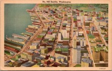 Seattle, WA Aerial View Postcard picture
