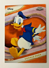 2025 DISNEY TOPPS CHROME DONALD DUCK ORANGE REFRACTOR CARD /25 picture