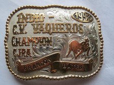 CJRA Indio CV Vaqueros Calf Tying 1998 Champion Rodeo Award Buckle CA picture