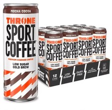 Throne Sport Coffee, Mocha Cocoa, 12 Pack, Premium Charged Cold Brew, 11oz picture