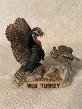 Austin Nichols Wild Turkey & Owl decanter 1985 Vtg Rare w/Original Box FLAW picture