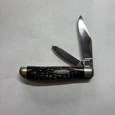 Vintage 1975 Case XX USA 6207 5 Dot 2 Blade Knife Jig Bone Handles Near Mint picture
