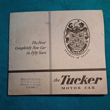 1948 Tucker 48 ORIGINAL Sales Brochure w/Dallas Tucker Dealer Stamp Dallas, Tx picture