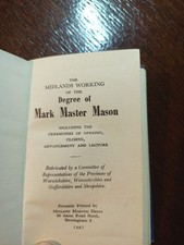 1967 The Midlands Working of Degree Mark Master Masons Freemasonry masonic/578 picture