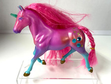 Vintage 1995 Empire Fantasy Fillies Jewel Unicorn Pink Mane Purple Teal Horse picture