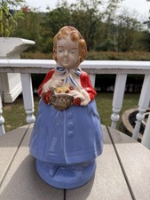 VINTAGE 1940s POTTERY GUILD OF AMERICA LITTLE RED RIDING HOOD COOKIE JAR NICE picture