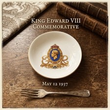 Chelsea England 1937 King Edward VIII Coronation Commemorative Dish picture