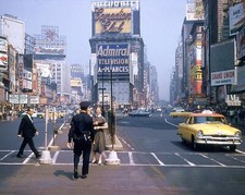 1955 NEW YORK Times Square Street Scene Cityscape Classic Picture Photo 6