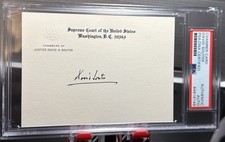 David Souter Signed Supreme Court Chambers Card PSA Authenticated Slabbed picture