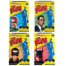 RARE 1995 Kellogg’s Corn Pops BATMAN FOREVER Cereal 4 Box Set FACTORY SEALED picture