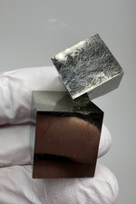 LARGE Rare Lusterous Entwined Interlocking Rectangle Pyrite Cube Cluster_Spain picture