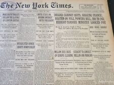1926 JULY 18 NEW YORK TIMES - BRIAND CABINET QUITS SHAKING FRANCE - NT 6589 picture