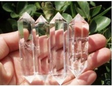 4pcs Beautiful 80-90MM NATURAL Clear Quartz Double Terminated Crystal point picture