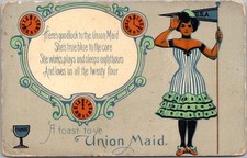 Vintage Drinking / Greetings Postcard 