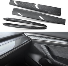 AGETIN Dashboard & Door Trim Cover Wrap for Tesla Model Y 2019-2024, Model 3 ... picture
