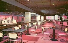 Vintage Grossinger's Pink Elephant Lounge Postcard New York 1982 picture