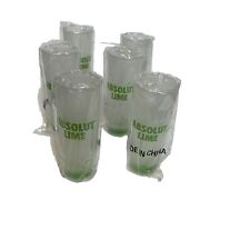 Case of 6 Absolut Vodka Absolut Lime Tall Shot Glasses Frosted picture
