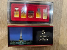 Vintage Set 5 Miniature Perfumes Les Meilleurs Parfums de Paris Original Box picture
