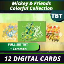 Topps Disney Collect Mickey & Friends Colorful FULL SET TBT [12 DIGITAL CARDS] picture