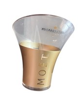Moet & Chandon Champagne Ice Bucket Acrylic Plastic Clear and Gold 11x11 inch picture