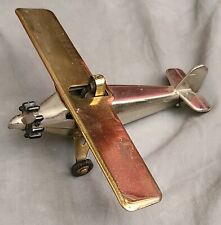 Spirit of St. Louis Brass Airplane Cigarette Lighter By Swank Vintage picture