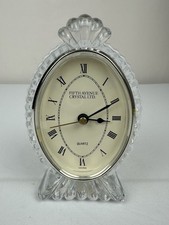 Vintage Fifth Avenue Crystal Clear LTD Quartz Desk Clock Works picture
