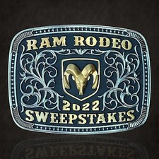 Montana Silversmiths Ram Rodeo Sweepstakes Belt Buckle 2022 New picture