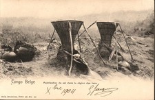 Belgian Congo - Production of Salt - Vintage Postcard picture