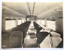 c1940s PRR #4000 Budd P82 Passenger Coach Interior 8x10 Railroad Photo picture