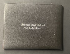 Rare Vintage Fenwick High School Diploma 1977 Oak Park Illinois picture