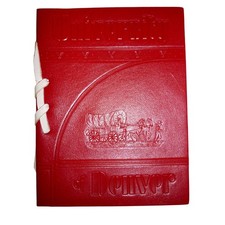 Vintage University of Denver Souvenir Photo Booklet Red Leatherette DU History picture